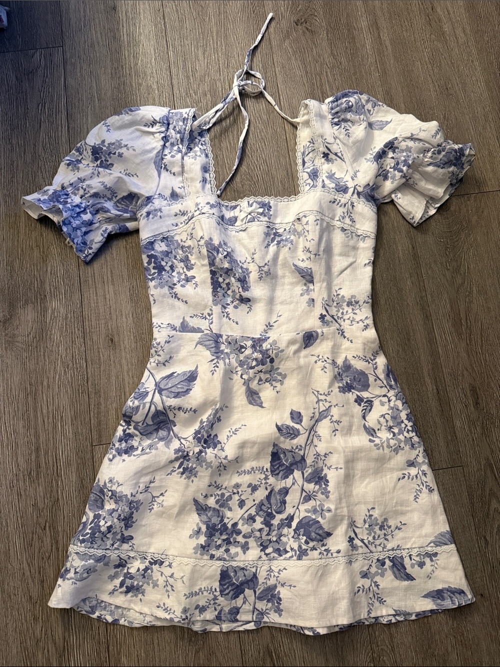 LIKE NEW REFORMATION Evianna Linen Dress, Lupine, size 6 - Picture 5 of 8